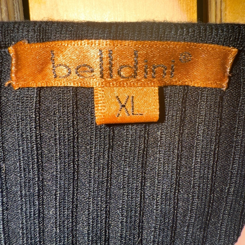 4/$20 - BELLDINI Black Ribbed Knit Tank- Size XL - Picture 4 of 4
